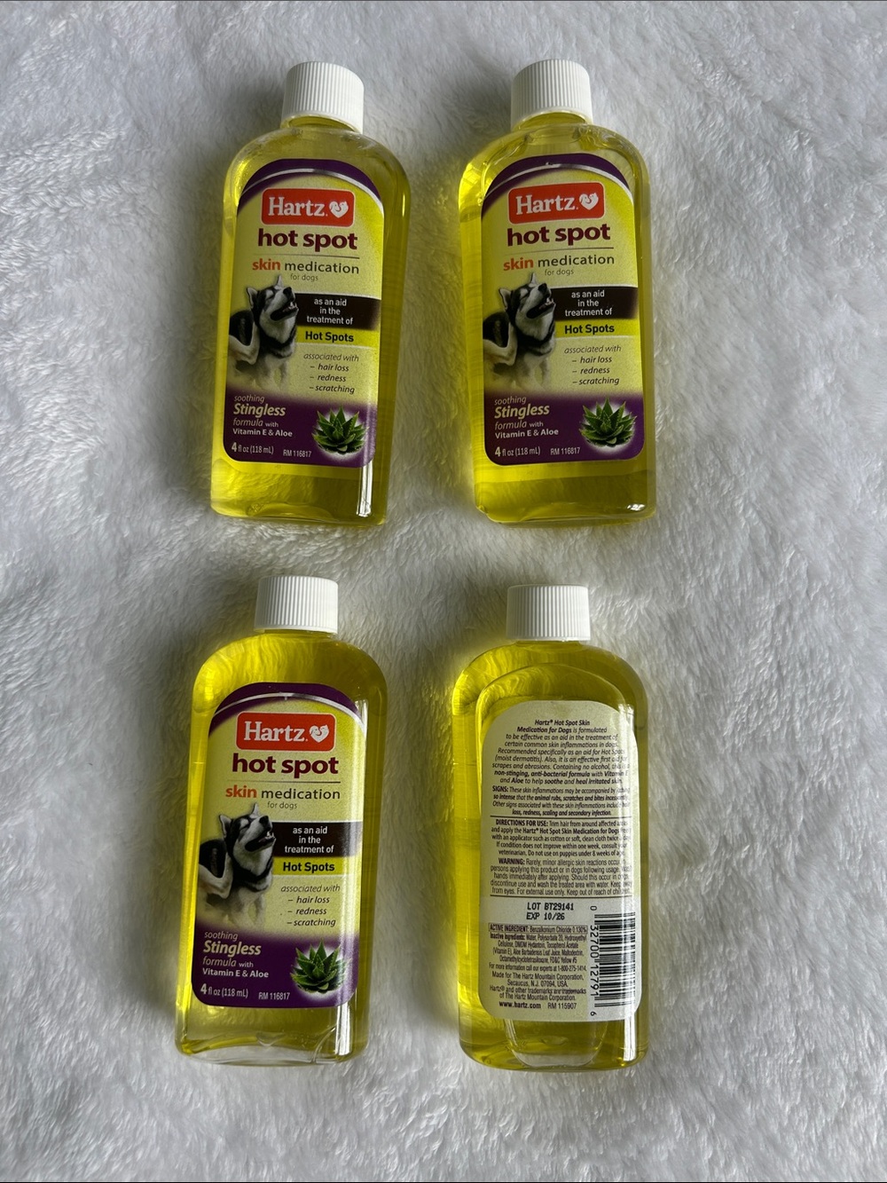 Hartz Hot Spot Skin Medication For Dogs - 4 Pack